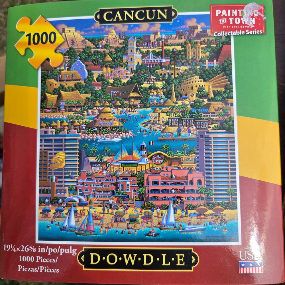 Dowdle‎ Cancun Painting the Town Collectable Series 1000 Piece Jigsaw Puzzle NIB